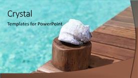  Presentation with polynesia - PPT theme consisting of bay decoration - travel tourism vacation and summer background and a arctic colored foreground