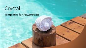  Presentation with polynesia - Slide deck consisting of bay decoration - travel tourism vacation and summer background and a arctic colored foreground