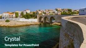  Presentation with colonial architecture kolkata - Slides consisting of bay fausse monnaie - marseille france background and a ocean colored foreground