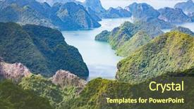  Presentation with long island ny - Audience pleasing slide deck consisting of bay from cat ba island backdrop and a tawny brown colored foreground