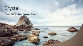  Presentation with black sea - Amazing presentation theme having bay location place crimea backdrop and a sky blue colored foreground