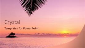  Presentation with fiery - Cool new PPT theme with bay view fiery backdrop backdrop and a coral colored foreground