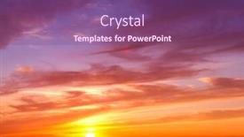  Presentation with fiery - Theme having bay view fiery backdrop background and a violet colored foreground