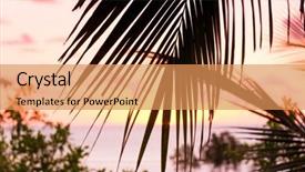  Presentation with divine - Presentation theme featuring bay view sunrise divine background and a coral colored foreground