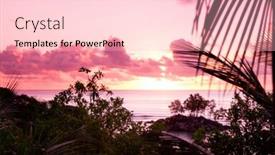  Presentation with divine - Beautiful PPT theme featuring bay view sunrise divine backdrop and a lemonade colored foreground