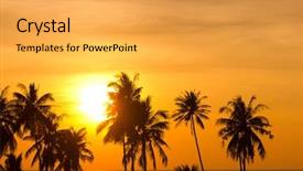  Presentation with divine - Audience pleasing presentation theme consisting of bay view sunset divine backdrop and a yellow colored foreground