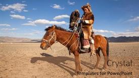  Presentation with hunting - Slide deck consisting of bayan-ulgiy-mongolia-sep-27 background and a coral colored foreground