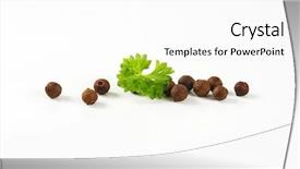  Presentation with allspice - Amazing presentation design having bayberry - allspice and parsley leaf backdrop and a  colored foreground