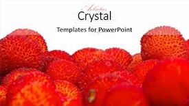  Presentation with fruits - Beautiful theme featuring bayberry - background of red fruits backdrop and a  colored foreground