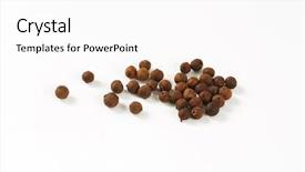  Presentation with allspice - Presentation theme consisting of bayberry - hadful of allspice berries background and a  colored foreground