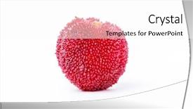  Presentation with red and white - Presentation design enhanced with bayberry - red and ripe waxberry background and a  colored foreground