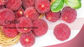  Presentation with red and white abstract - Slide set enhanced with bayberry - red and ripe waxberry background and a  colored foreground