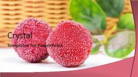  Presentation with lines red and white - Slide set consisting of bayberry - red and ripe waxberry background and a  colored foreground