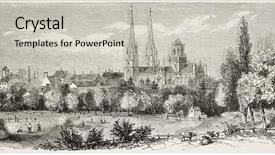  Presentation with journal - Slide deck consisting of d printing - bayeux old view france created background and a light gray colored foreground