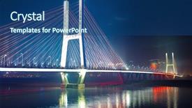  Presentation with china shanghai - Audience pleasing theme consisting of bayi bridge in the night backdrop and a  colored foreground