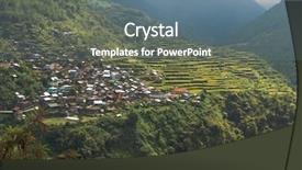  Presentation with philippines culture rice terraces - Audience pleasing PPT theme consisting of bayo village in banaue philippines backdrop and a ocean colored foreground