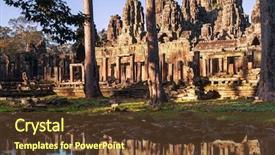  Presentation with cambodia - PPT layouts enhanced with side view of angry roaring background and a tawny brown colored foreground