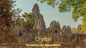  Presentation with faces - Audience pleasing PPT layouts consisting of bayon-temple-with-giant-stone backdrop and a tawny brown colored foreground