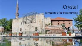  Presentation with sultan mosque in singapore muslim - Slide deck enhanced with bayram - ankara turkey - hacibayram mosque background and a teal colored foreground