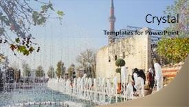  Presentation with jama masjid largest muslim mosque - Colorful presentation design enhanced with bayram - ankara turkey - hacibayram mosque backdrop and a  colored foreground