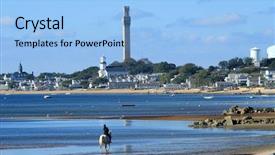  Presentation with landscape - Colorful PPT layouts enhanced with bayside - landscape of provincetown massachusetts backdrop and a  colored foreground