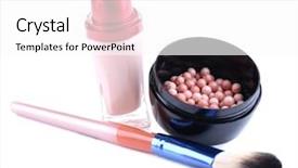  Presentation with christmas balls disco ball - Cool new theme with bb cream - composition with concealer powder balls backdrop and a white colored foreground