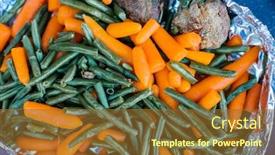  Presentation with bbq - Slide set with bbq-meat-and-vegetables-being background and a tawny brown colored foreground