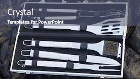  Presentation with bbq picnic - Beautiful slides featuring the imperial city hue backdrop and a coral colored foreground