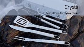  Presentation with bbq picnic - Colorful PPT layouts enhanced with bbq picnic backdrop and a light blue colored foreground