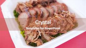  Presentation with bbq - Colorful PPT layouts enhanced with bbq pulled pork backdrop and a coral colored foreground