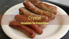  Presentation with bbq - Beautiful PPT layouts featuring bbq-sausages-and-bratwurst backdrop and a tawny brown colored foreground