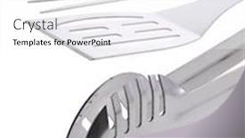  Presentation with bbq - Slides consisting of bbq tools isolated on a white background background and a white colored foreground