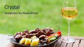  Presentation with grilling - Amazing presentation theme having old golden pocketwatch on the black surface backdrop and a white colored foreground