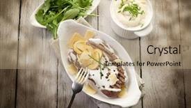  Presentation with tenderloin - Cool new slides with bbq wine - tenderloin with cream sauce ovum backdrop and a coral colored foreground