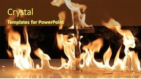  Presentation with cross fire - PPT theme with bburning-cross-blazing background and a  colored foreground