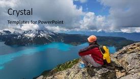  Presentation with canada ontario lake of two - Beautiful PPT layouts featuring bc - hike on garibaldi lake near backdrop and a  colored foreground