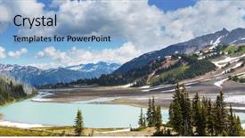  Presentation with canada ontario lake of two - Theme enhanced with bc - hike on garibaldi lake near background and a  colored foreground