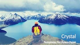  Presentation with british columbia canada - Slides having bc - hike to turquoise waters background and a teal colored foreground