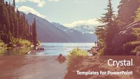  Presentation with british columbia canada - Slide deck with bc - hike to turquoise waters background and a violet colored foreground