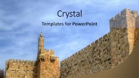  Presentation with christians - Presentation design consisting of bce the tower of david background and a light blue colored foreground
