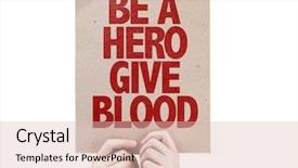  Presentation with give - PPT layouts with be a hero give blood background and a lemonade colored foreground