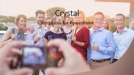  Presentation with group - PPT layouts consisting of be a party a convention background and a coral colored foreground