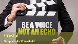  Presentation with hearing gods voice - Cool new PPT theme with be a voice not backdrop and a tawny brown colored foreground
