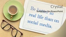  Presentation with social life - Colorful slide set enhanced with be-better-in-real-life backdrop and a lemonade colored foreground