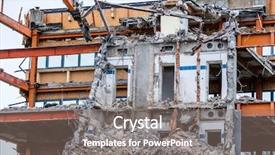  Presentation with office renovation - Presentation theme with be demolished abort instead renovation background and a gray colored foreground