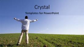  Presentation with change - Presentation theme having be free change your life to be a farmer background and a light blue colored foreground