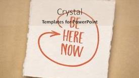  Presentation with personal development - Slides with be-here-now-inspirational-note background and a coral colored foreground