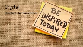  Presentation with korean culture inspired - PPT layouts with be inspired today reminder - handwriting background and a coral colored foreground