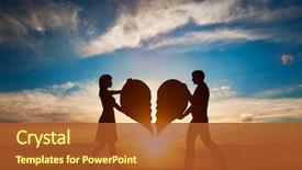  Presentation with broken heart - Cool new slides with be joined in one love backdrop and a red colored foreground