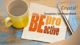  Presentation with abstract business - PPT layouts having be proactive word abstract background and a coral colored foreground